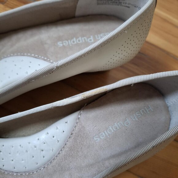 Hush Puppies Off White Leather Wedge, Size US 8M - Picture 7 of 11